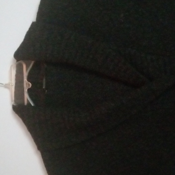 BCBG MAXAZRIA Cowl Collar Short Sleeve  Cardigan Sz XS/S Black Pre-owned - Picture 7 of 11